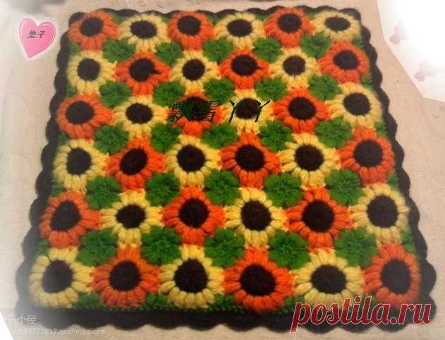 Вязаный коврик