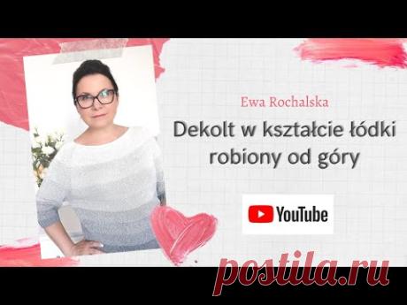 Dekolt w kształcie łódki robiony od góry