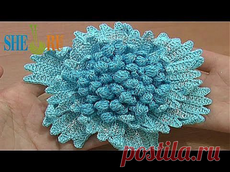 Шикарная брошь крючком.