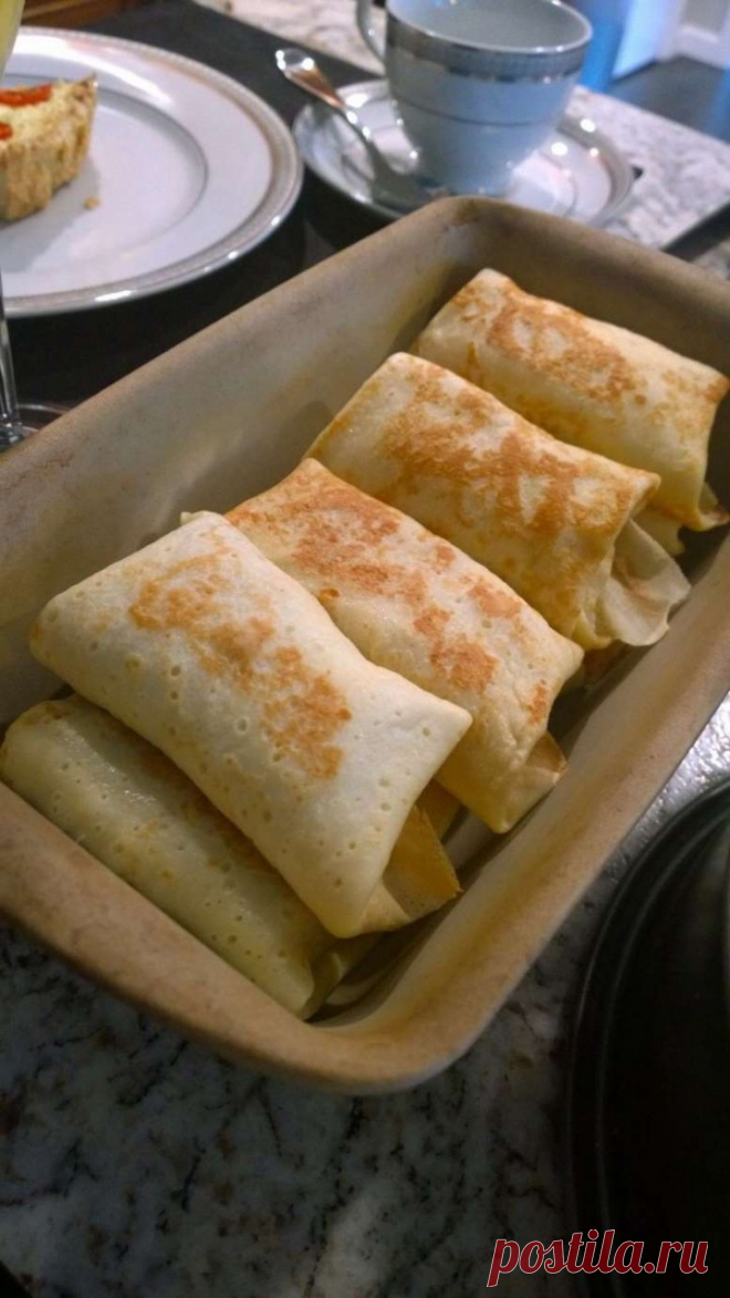 Блины с фаршем 

Вкусные домашние блины с начинкой из фарша и жареного лука. Фарш может быть из любого мяса, хорошо и диетично получается с фаршем из индейки. Блинчики можно сделать заранее и подогреть в духовке пер…