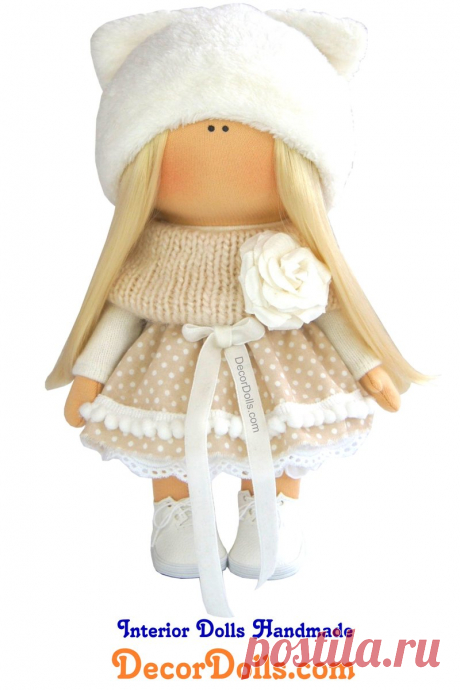 Interior Design Rag Doll, Baby Room Gift Idea Doll, Home Decoration Textile Doll, Russian Style Doll, Decor Art Doll Handmade by Maria L Hello, dear visitors!This is handmade cloth doll created by Master Maria L (Kazan, Russia).   Doll is made BY ORDER. Order production time is 10 - 14 days. FREE SHIPPING TO ANY COUNTRYDoll is 25 cm (9.8 inch)  tall and made of only quality materials.You can find them in our shop searching by artist name, stated in the