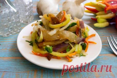 Сочный овощной салат с баклажанами по-корейски | Кухонный Сумбур Пульс Mail.ru