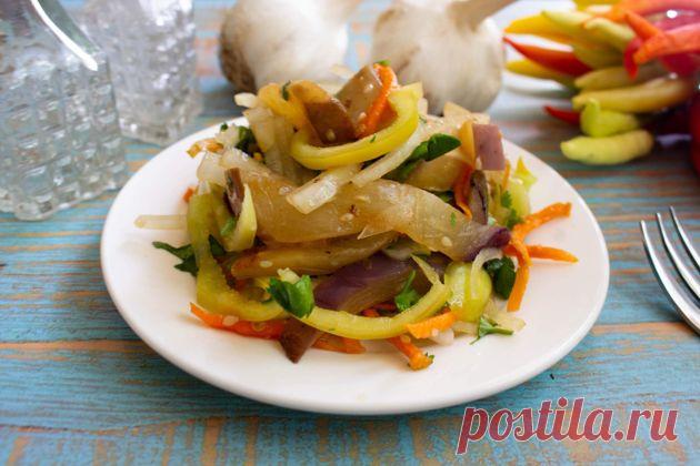 Сочный овощной салат с баклажанами по-корейски | Кухонный Сумбур Пульс Mail.ru