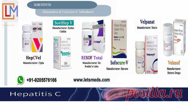#Velpatasvir #Sofosbuvir Tablet brands accessible online at LetsMeds confided in medication exporter. Velpatasvir 100mg and Sofosbuvir 400mg Tablet utilized for the treatment of Hepatitis C Virus Infection. Purchase now HCV Infection Medicine online from LetsMeds Call +91-9205576166 for discount cost. MyHepAll, Velasof, Hepcvel, Resof Total, Sovihep V, etc manufactured by Mylan, Hetero, Cipla, Dr. Reddy's, Zydus Cadila, etc. available at LetsMeds Online Pharmacy.