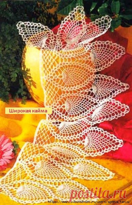 Широкая кайма из &quot;ананасов&quot;.