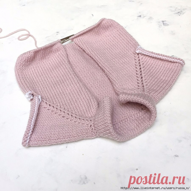 Красивая регланная линия от @zimma_knit