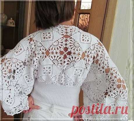 Красивый эффектный узор, можно использовать для летнего пальто