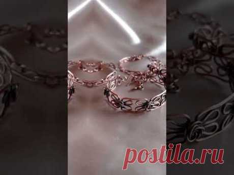 #shorts Браслеты Wig Jig из медной проволоки #из_меди #медь #bracelet #handmade