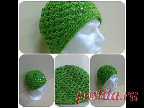 ▶ Granny Square Hat Crochet Tutorial - YouTube
