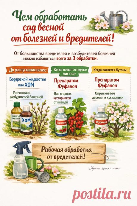 Чем обработать сад весной от болезней и вредителей