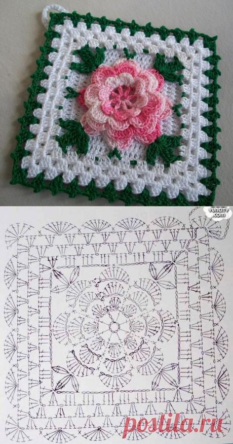 Прихватка с цветком вязаная крючком. Красивая прихватка для кухни крючком | Домоводство для всей семьи
