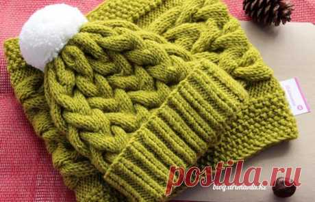 Узор спицами. Коса из 12петель. Видеоурок