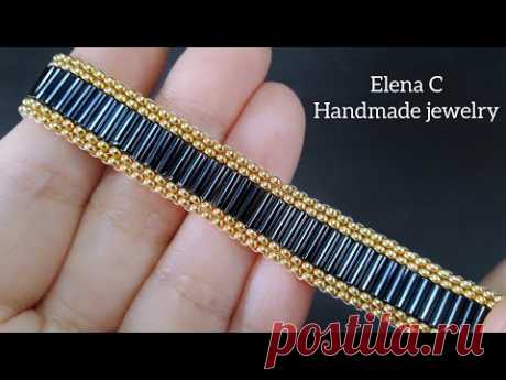 Elegant & Beautiful Beaded Bracelet Tutorial Элегантный Браслет из бисера и стекляруса своими руками