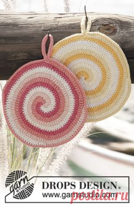 Candy Daze Potholder By DROPS Design - Free Crochet Pattern…