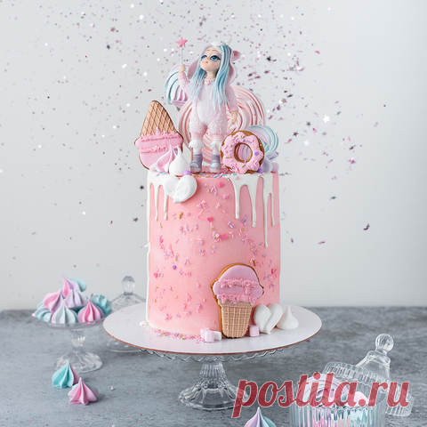 Детский торт для девочки на день рождения UNICORN BABY – купить за 4 500 ₽ | Кондитерская студия LU TI SÙ торты на заказ