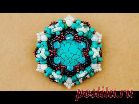 Оплетение кабошона 25 мм(Часть 1/2)