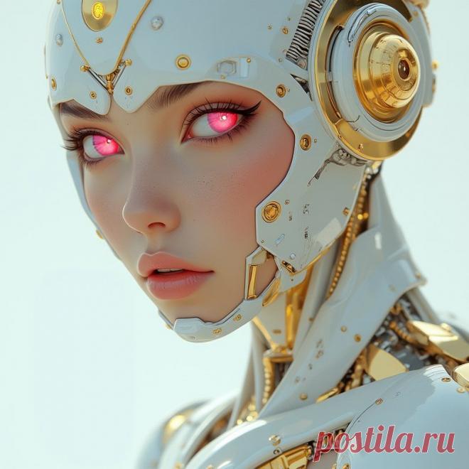 Рободевушка в белом: футуристичная красота в стиле аниме и высокой моды. Картинка из нейросети Flux Ai - Flux.1 примеры промтов - Форум ИИ о нейросетях - Yes Ai