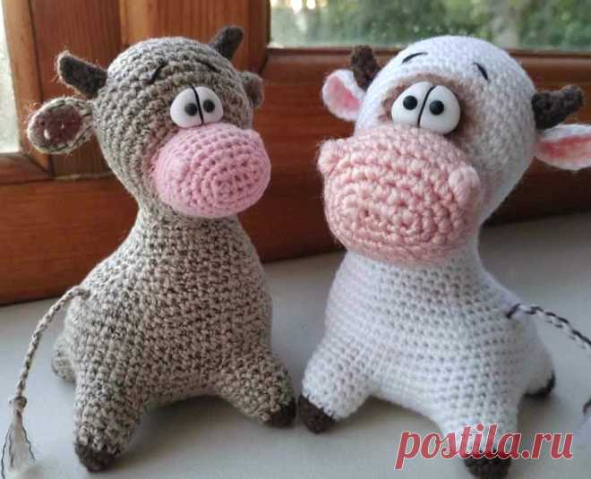 PDF Бычок - голова на бочок крючком. FREE crochet pattern; Аmigurumi animal patterns. Амигуруми схемы и описания на русском. Вязаные игрушки и поделки своими руками #amimore - корова, коровка, телёнок, бык, маленький бычок.