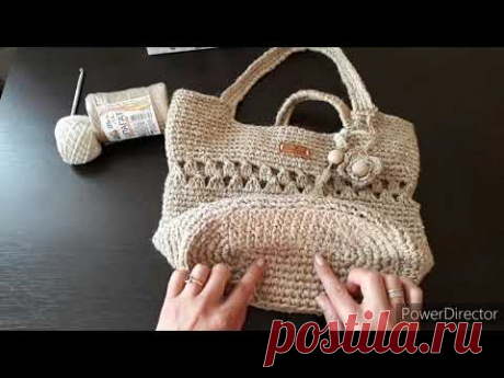 Модная #сумка из джута #крючком //моя новая летняя сумочка //#опыт работы с новым материалом