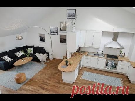 Современная ГОСТИНАЯ с мини кухней 15 кв. м.