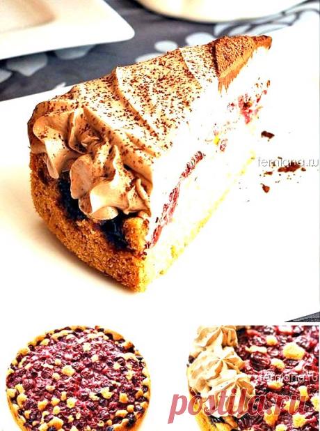 Вкусный вишневый пирог-торт с кофейно-шоколадным кремом | FEMIANA