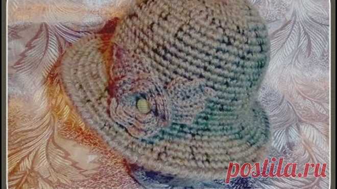 Теплая шляпка крючком. Часть 2  .Crochet hat w