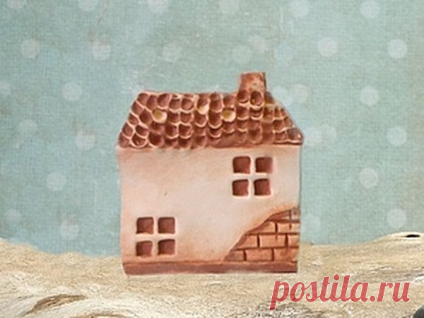 Создание керамической салфетницы Старый домик