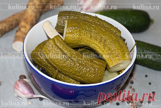 Огурцы малосольные с хреном – рецепт приготовления с фото от Kulina.Ru