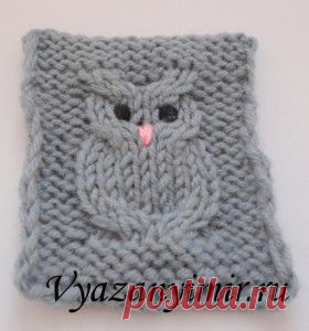 Узор "Сова" спицами. | Вязаный Мир. Knit World.