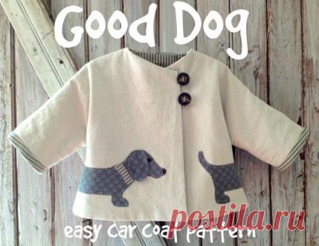 Good Dog Car Coat PDF Pattern. Girl or Boy by RubyJeansCloset