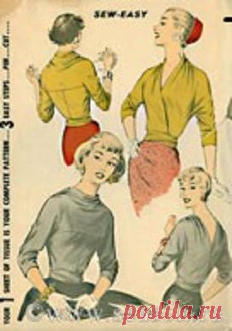 Блуза - трансформер из 50-х.