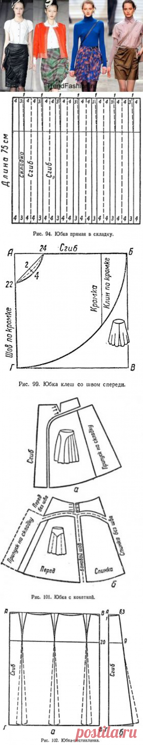 Выкройки женских юбок. Шьем юбки