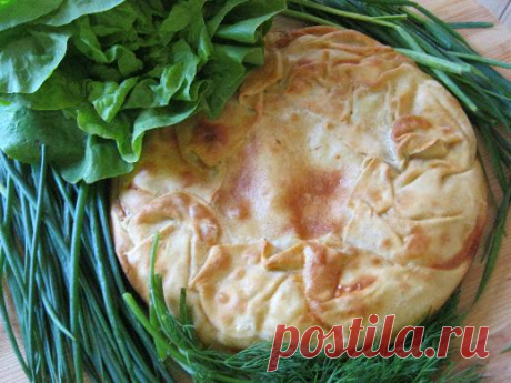 Гибаница Продолжение Гибаница приготовлена мной их четверти нормы продуктов Печется гибаница в горячей (200С) духовке 45-50 минут, пока не зарумянится