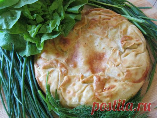 Гибаница Продолжение Гибаница приготовлена мной их четверти нормы продуктов Печется гибаница в горячей (200С) духовке 45-50 минут, пока не зарумянится