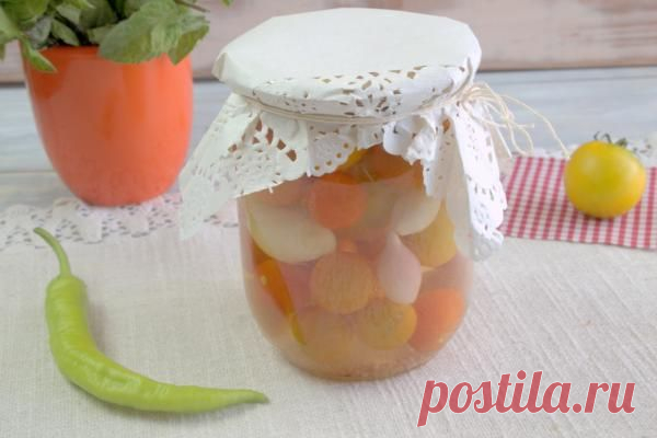 Маринованные помидоры черри с жемчужным луком | CityWomanCafe.com