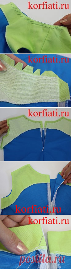 Обработка платья футляр - мастер-класс А. Корфиати