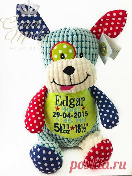 Personalized Stuffed Dog Harlequin Cubby от CrownMinkyBlankets