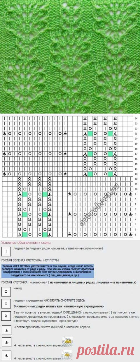 Ажурный узор "Кустики"