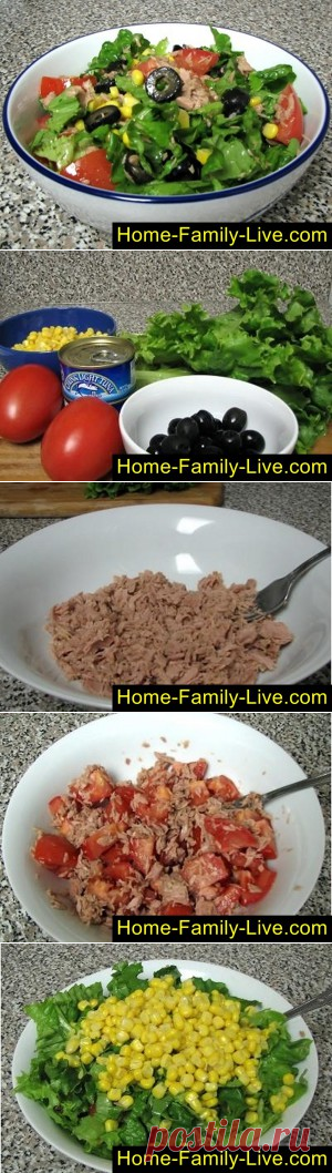 Салат с тунцом/Сайт с пошаговыми рецептами с фото для тех кто любит готовить