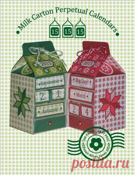 The Papercraft Post: Milk Carton Perpetual Calendars