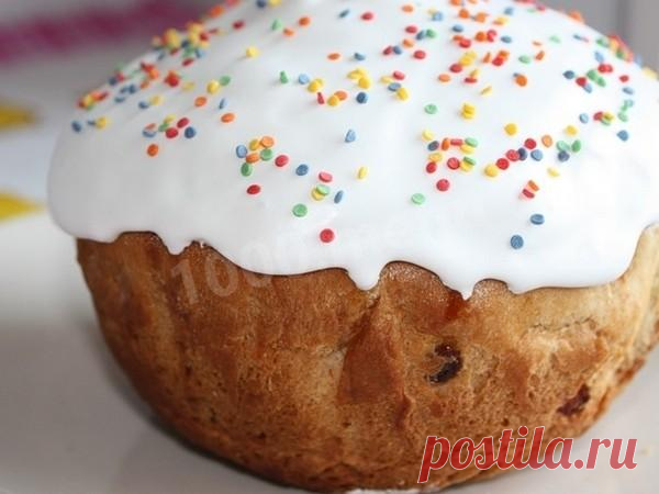 Пасхальный кулич без сливочного масла постный рецепт с фото - 1000.menu
