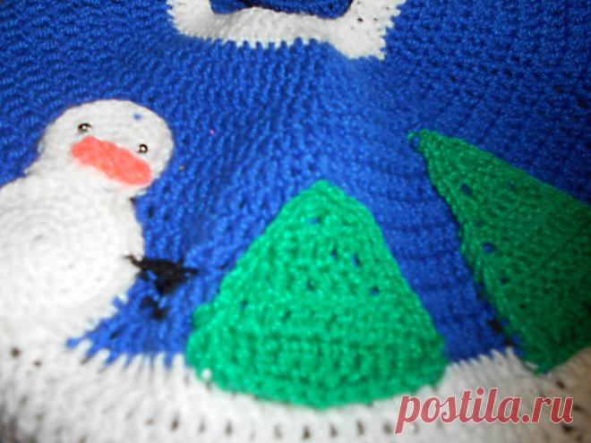 Коврик под елку крючком | Вязание спицами и крючком с Натальей Ивченко