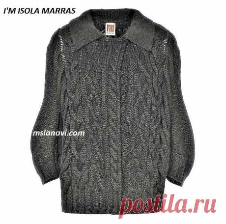 Вязаный жакет спицами от I'M ISOLA MARRAS | Вяжем с Лана Ви