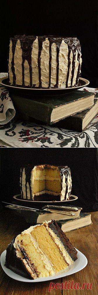 безумный шляпник - Chocolate Caramel & White Cake with Caramel Buttercream and Chocolate Ganache