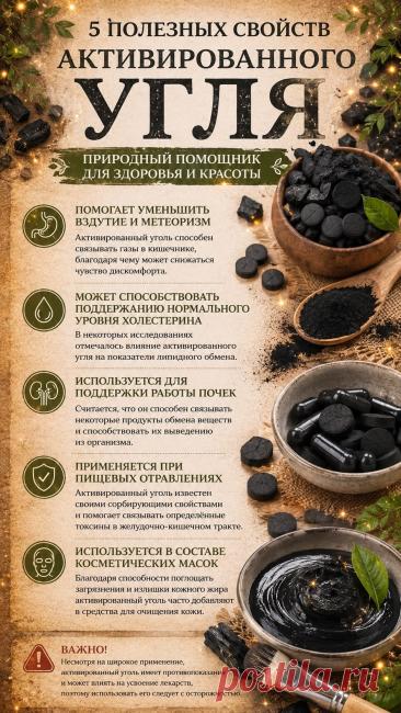 5 полезных свойств активированного угля