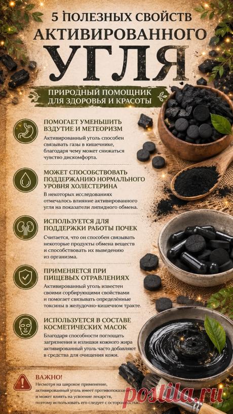 5 полезных свойств активированного угля