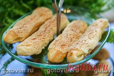 Заварные пирожные с песочным тестом (эклеры с тестом кракелин). Фото-рецепт / Готовим.РУ