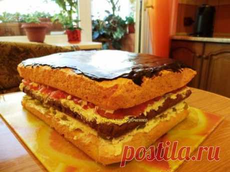 Пляцок с яблоками и желе