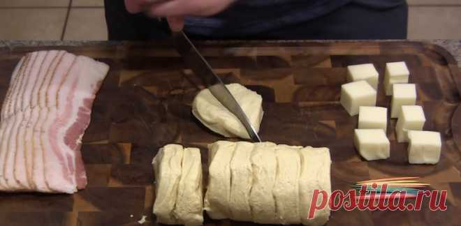 Закуска с беконом и сыром