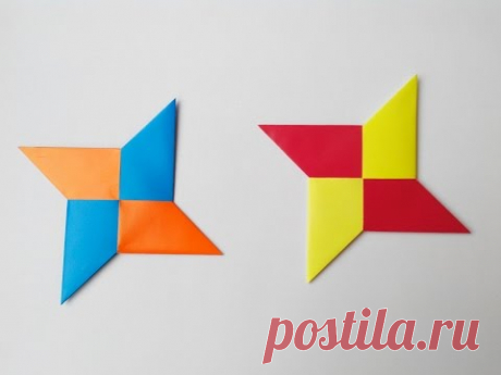 Как сделать Ниндзя Звезду (Сюрикен), Вариант 2; How to Make Ninja Star (Shuriken), Option 2